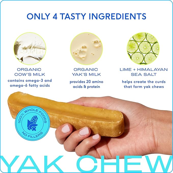 Native Pet Yak Cheese Chews — XLarge, 10 Pack (100+ lbs)
