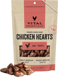 Vital Essentials Chicken Hearts Dog Treats — 3.75 oz | Freeze-Dried Raw