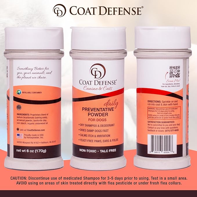 Coat Defense Paw Licker Bundle — Preventative Powder + Sensitive Shampoo