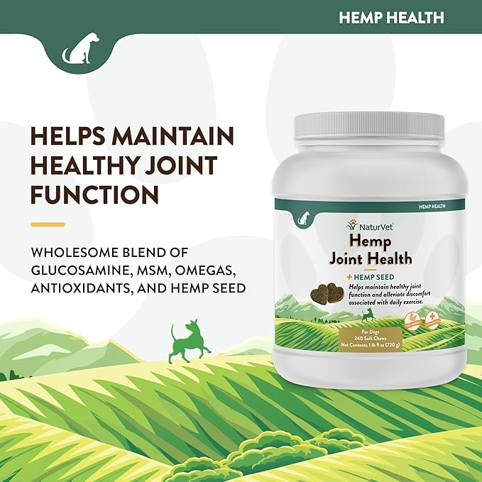 NaturVet Hemp Joint Health Hip & Joint Support — 240ct