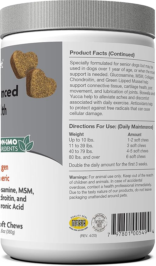 NaturVet Senior Advanced Joint Health — 120ct