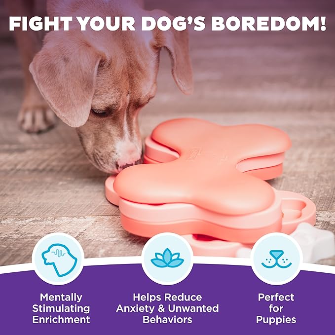 Nina Ottosson Puppy Tornado — Level 2 Puzzle Toy, Pink