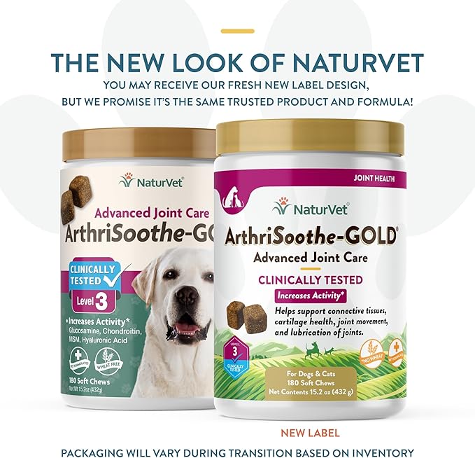 NaturVet ArthriSoothe-Gold Advanced Joint Care — 180ct