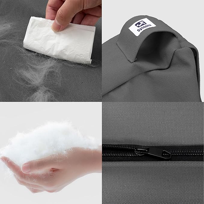 Sytopia Canvas Outdoor Dog Bed — 42", Dark Grey