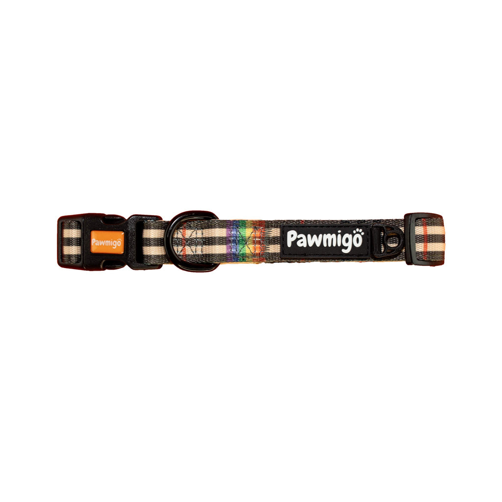 Rainbow Plaid Collar – Collar | Doggo Dream Shop