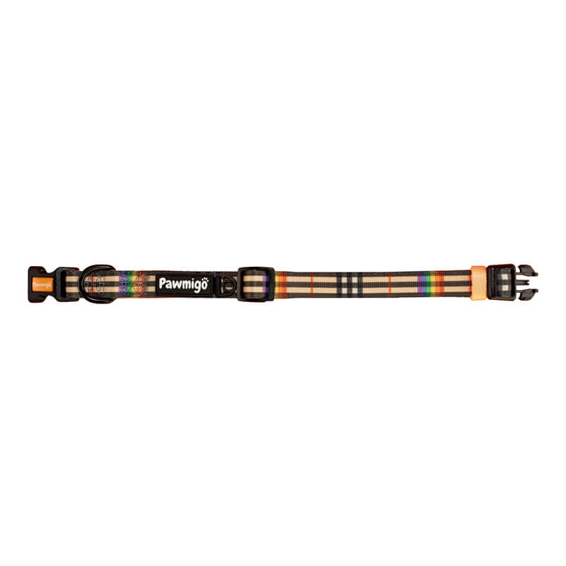 Rainbow Plaid Collar – Collar | Doggo Dream Shop