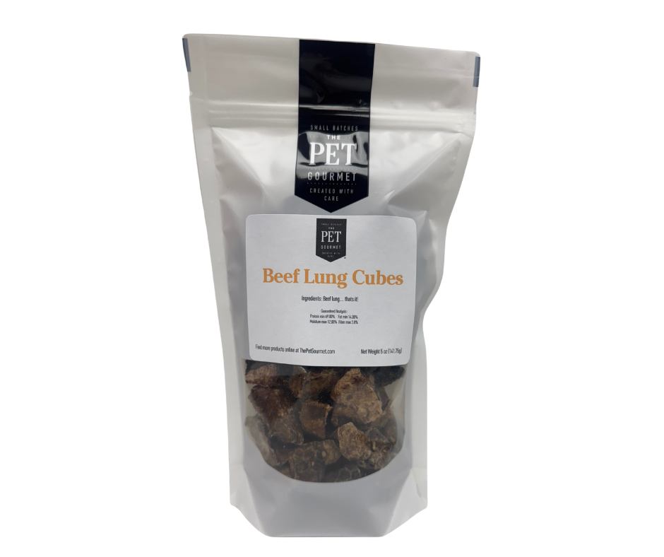 Beef Lung Cubes Dog Treat, 5 oz | The Pet Gourmet