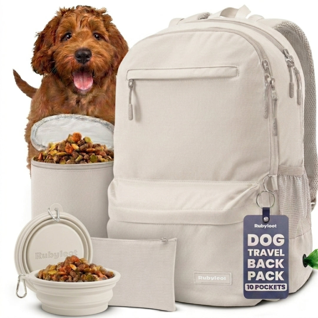 The Original Doggy Bag™ Backpack – Dog Travel Backpack with Bowls & Storage | Rubyloo