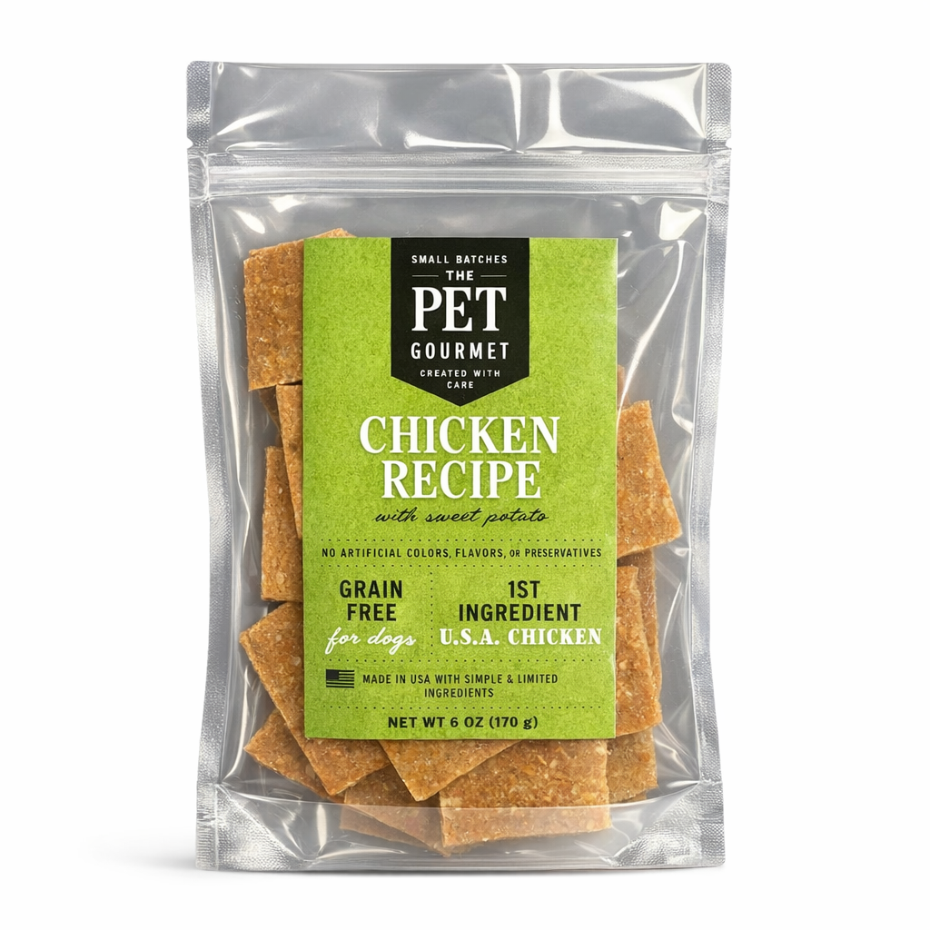 Chicken & Sweet Potato Jerky Dog Treat, 5 oz | The Pet Gourmet