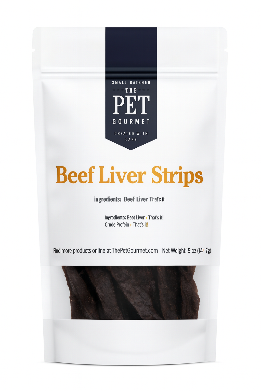 Beef Liver Jerky Strips, 5 oz – Single Ingredient Dog Treat | The Pet Gourmet