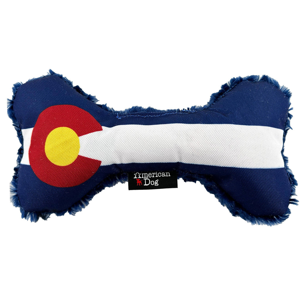 Colorado Flag Bone (Nylon & Fleece) – Dog Toys | Doggo Dream Shop