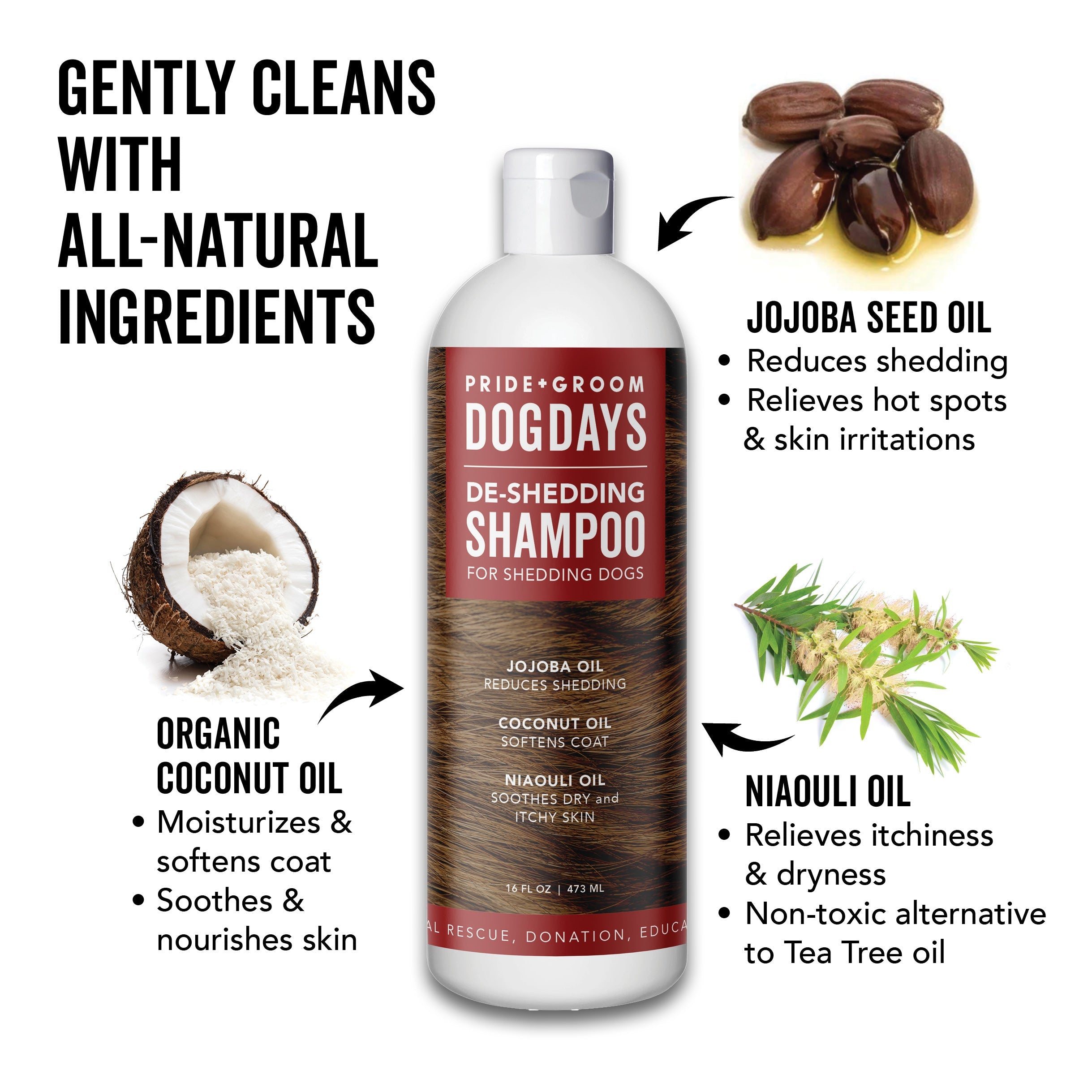 DOGDAYS De-Shedding Dog Shampoo – Pride+Groom