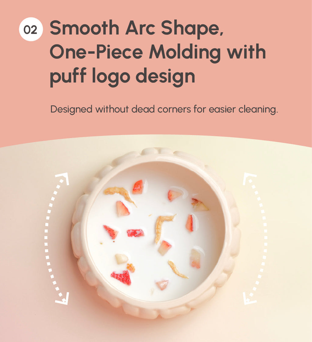 Puff Ceramic Dog Bowl – Gradient Caramel