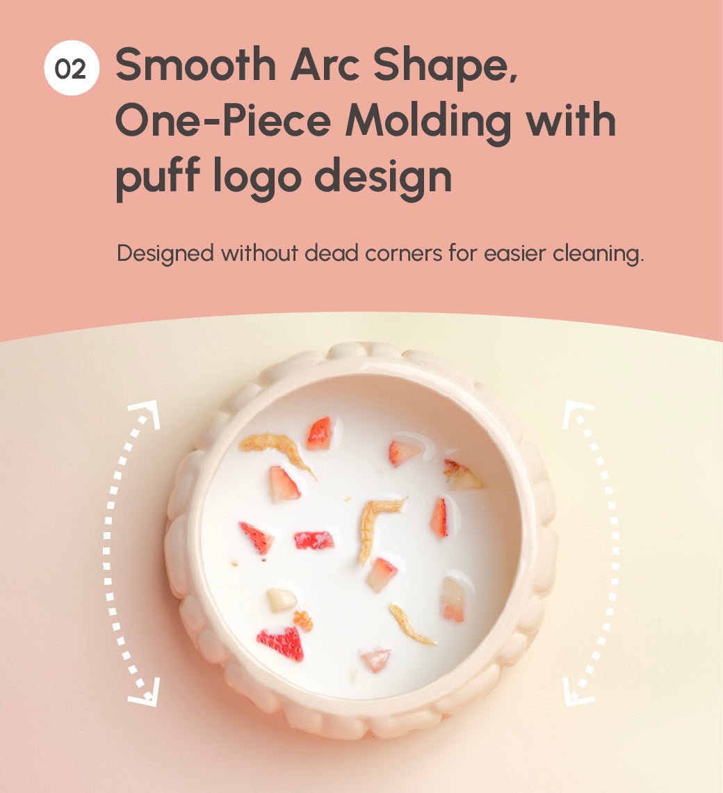 Puff Ceramic Dog Bowl – Gradient Caramel