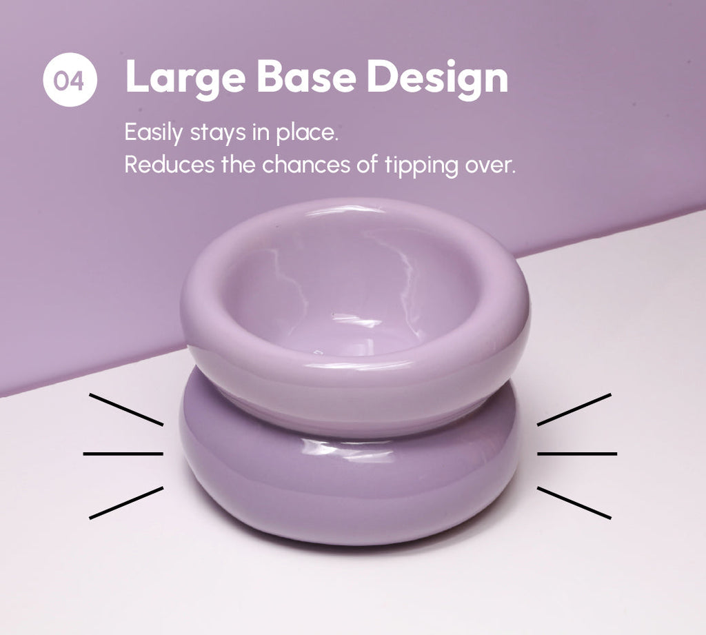Soufflé Ceramic Dog Bowl – Purple