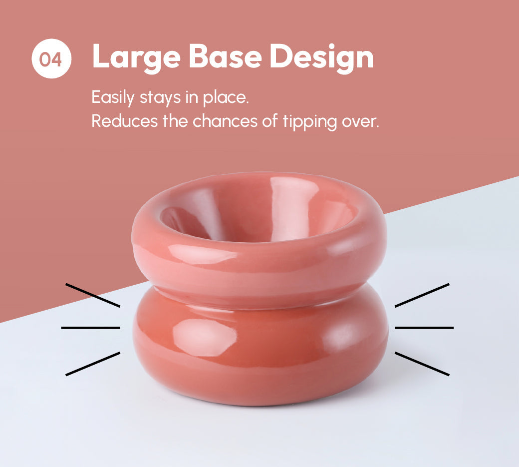 Soufflé Ceramic Dog Bowl – Rose Pink