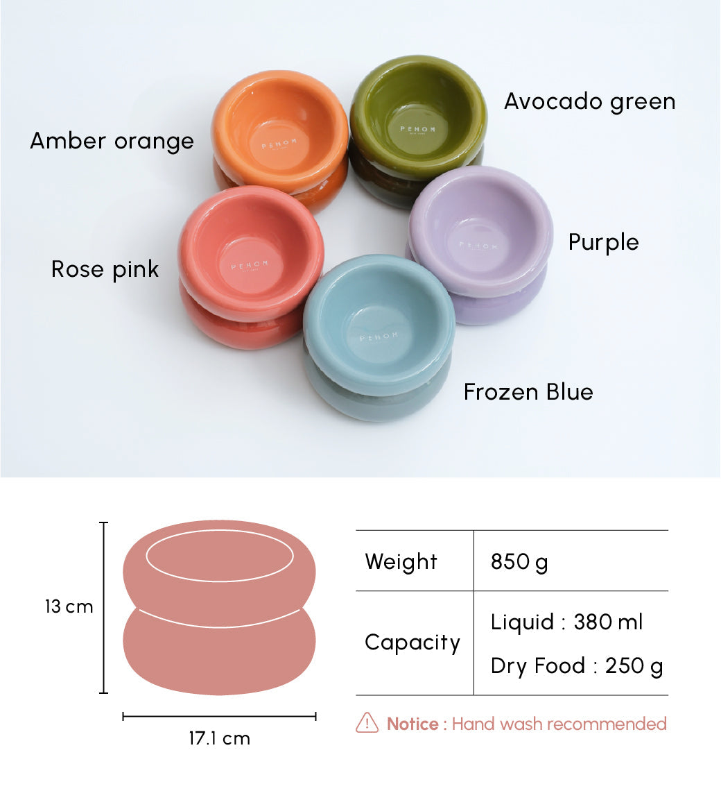 Soufflé Ceramic Dog Bowl – Rose Pink