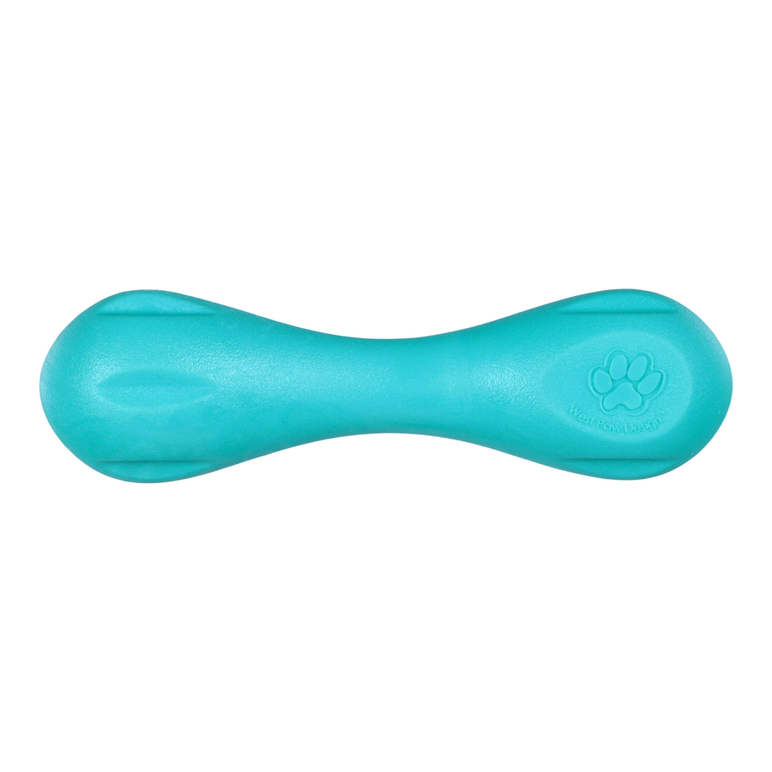 West Paw Hurley Puppy Dog Bone Chew Toy — Teal