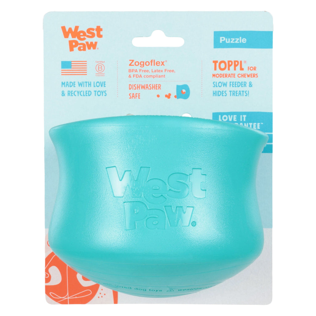 West Paw Toppl Treat Dispensing Dog Toy – Teal