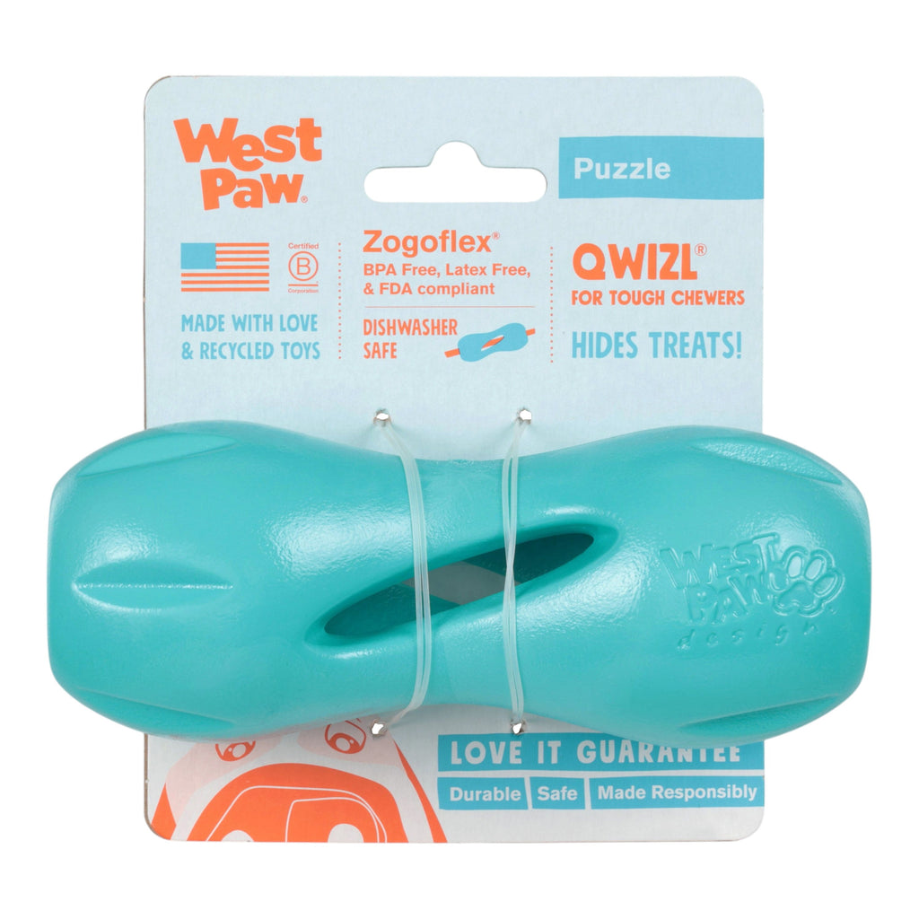 West Paw Qwizl Treat Chew Toy – Teal