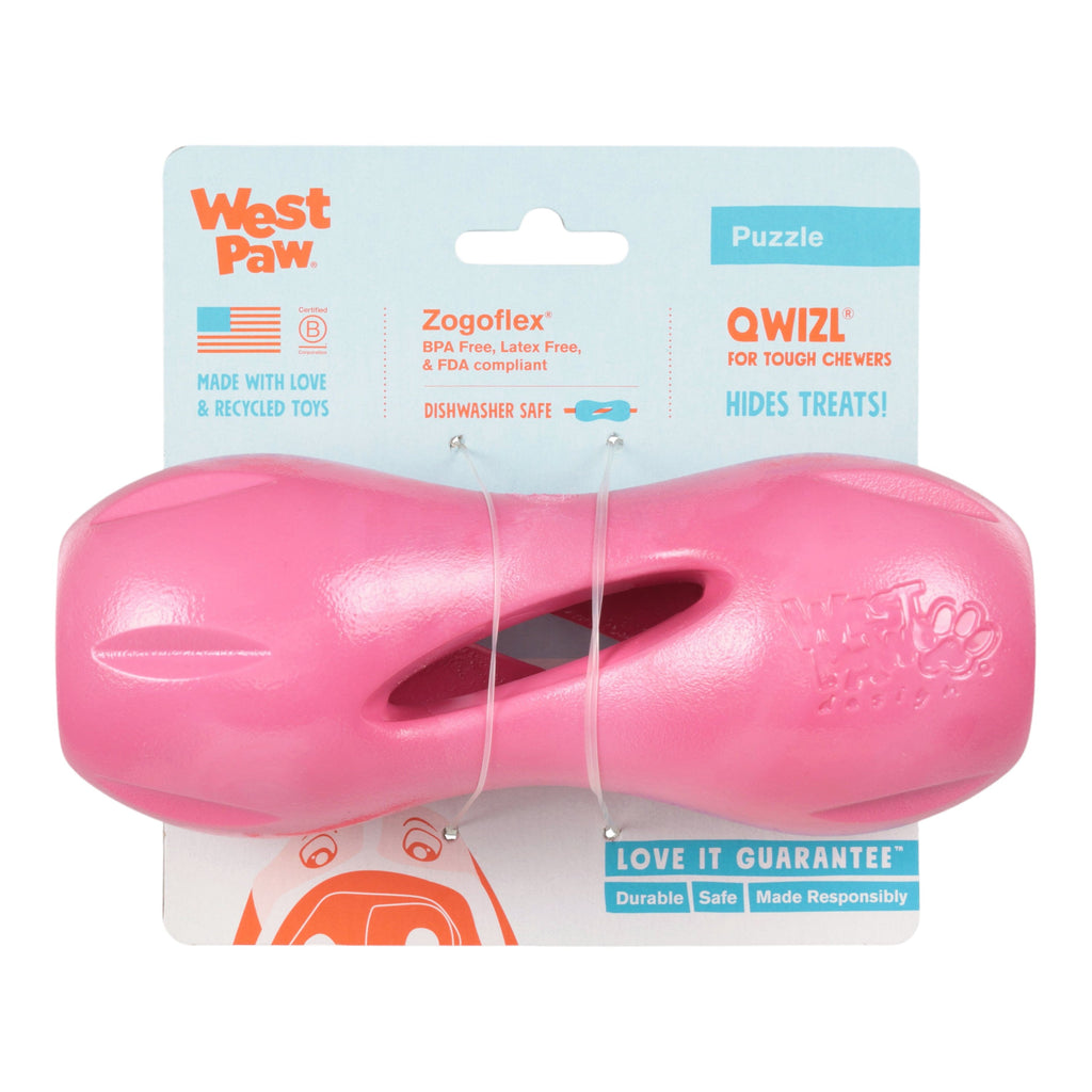 West Paw Qwizl Treat Chew Toy – Geranium