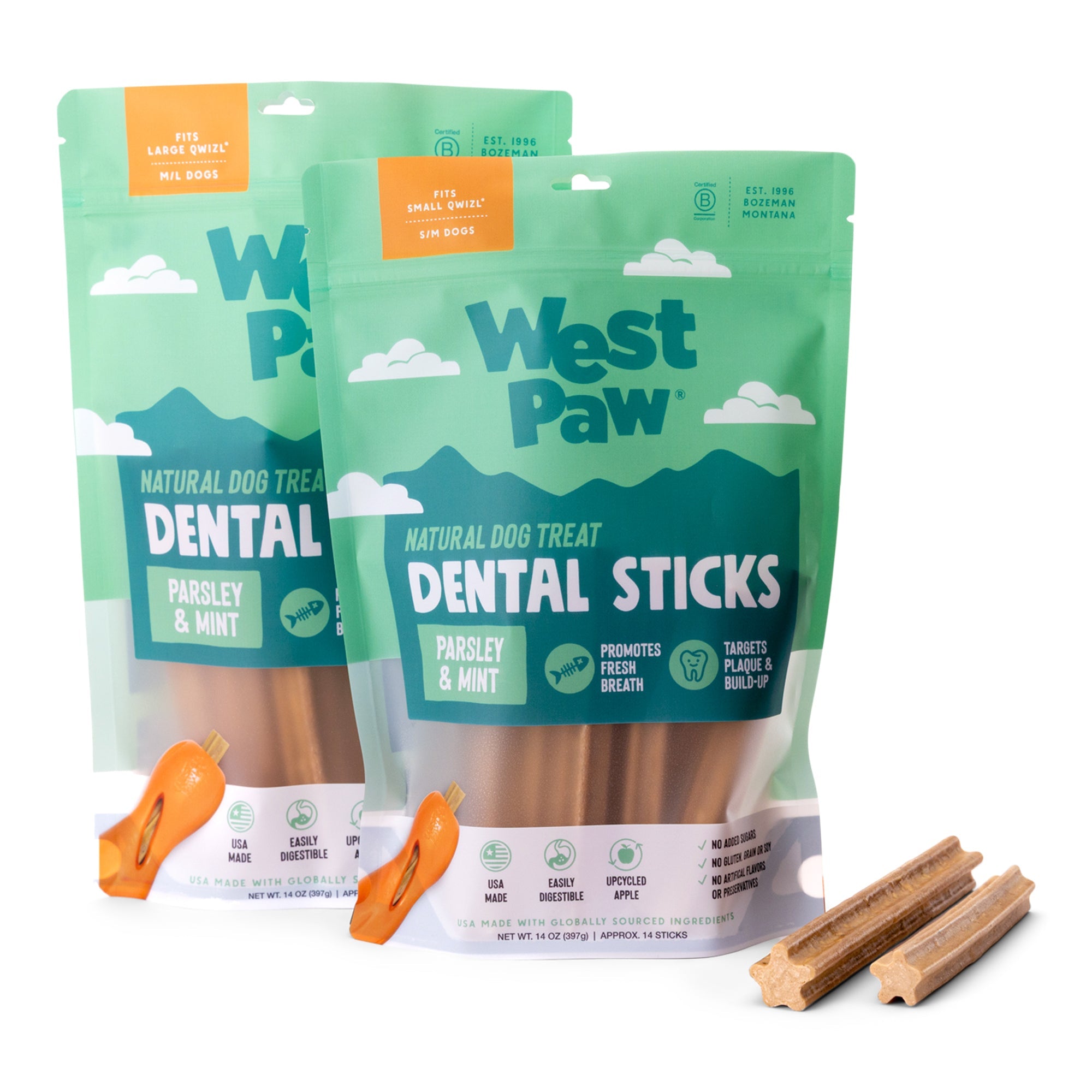 West Paw Natural Dental Sticks for Dogs – Large