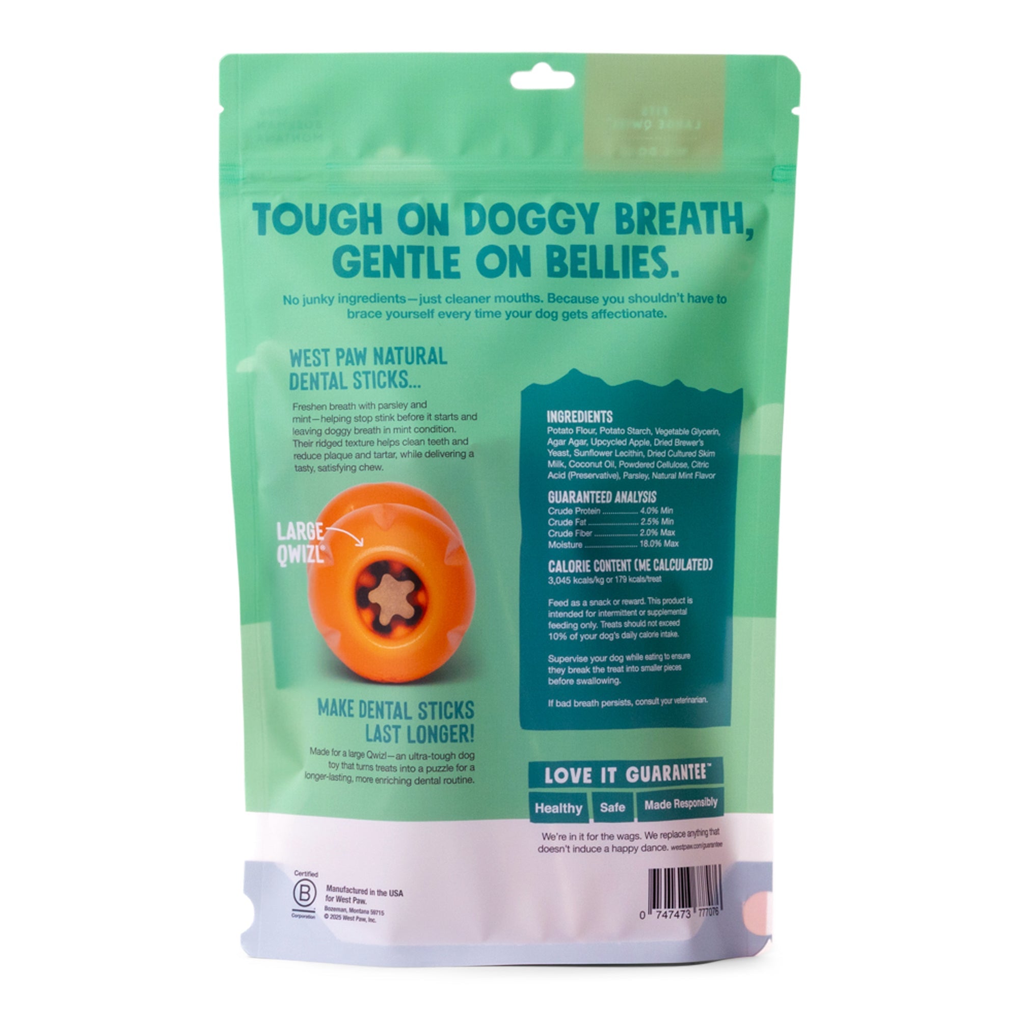 West Paw Natural Dental Sticks for Dogs – Large