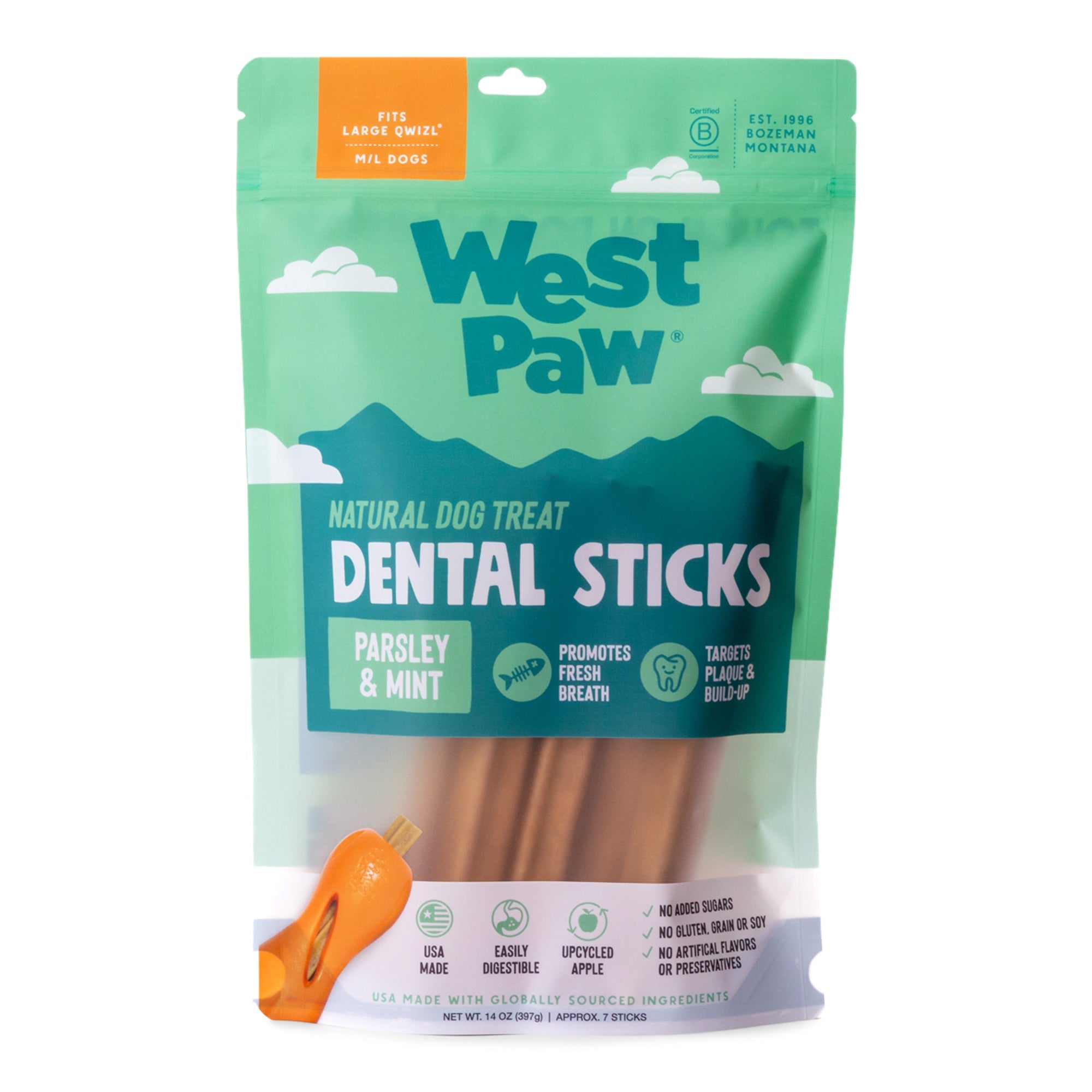 West Paw Natural Dental Sticks for Dogs – Large