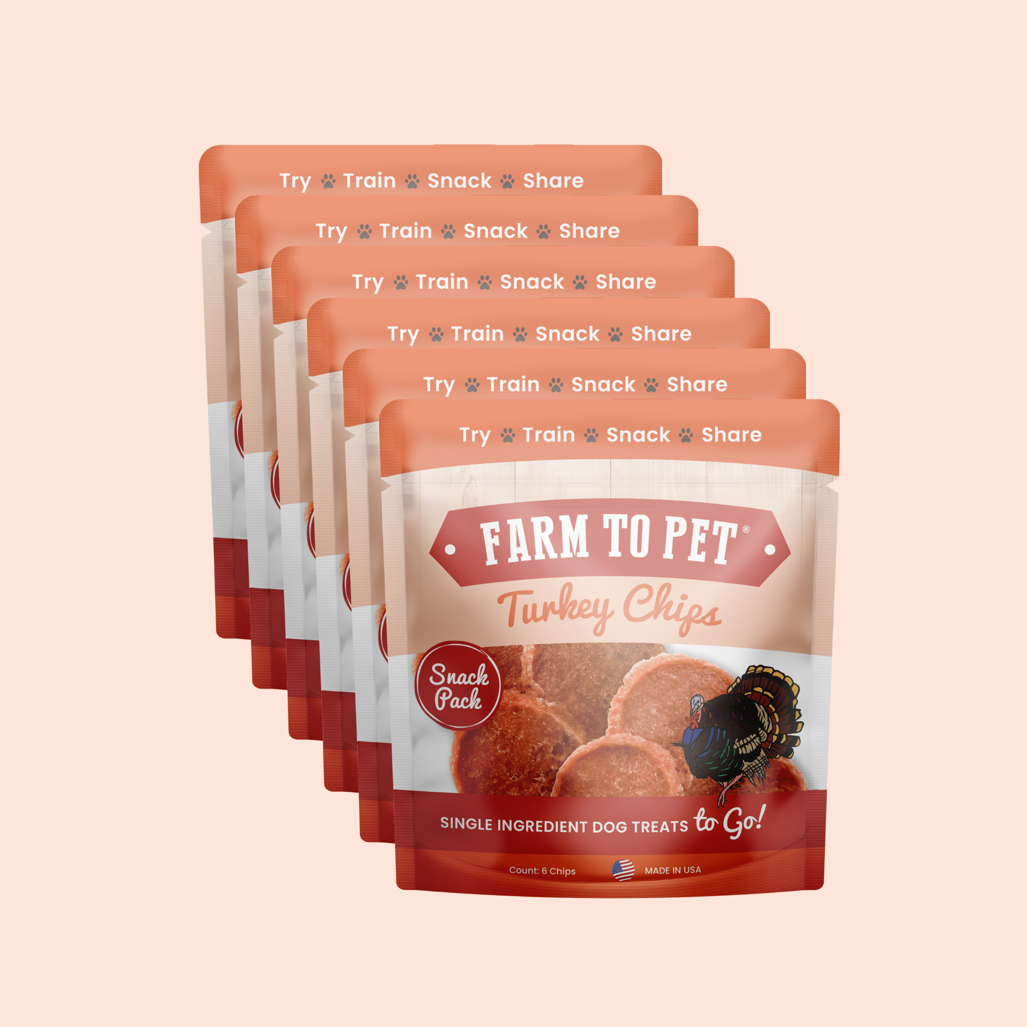 Turkey Chips Snack Pack Bundles | Low Allergen Treats for Training