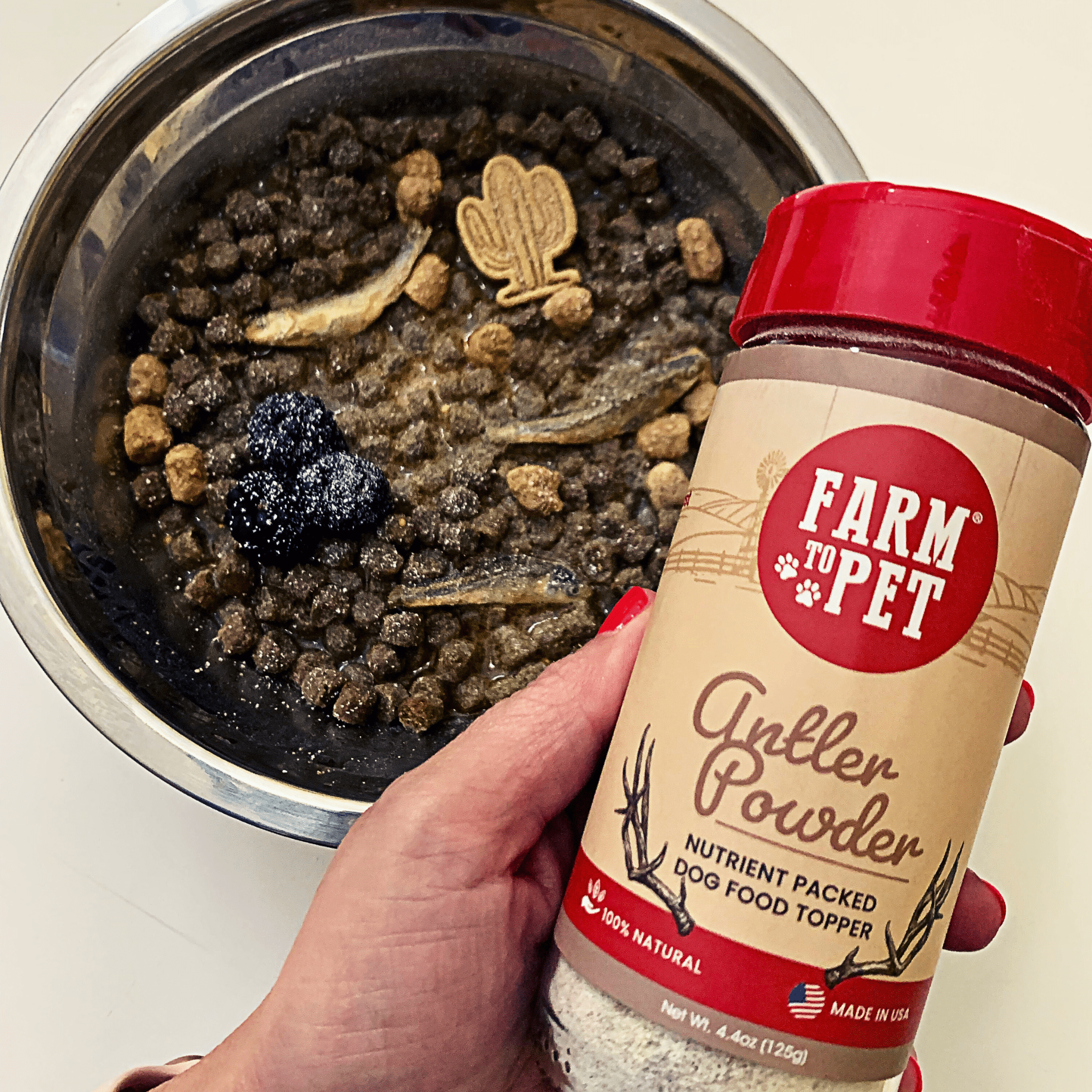Treat Topper Antler Powder Dog Food Topper | Nutritional Supplement for Dogs and Cats