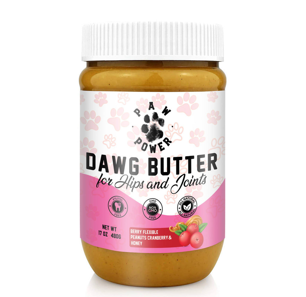 Dawg Butter Berry Flexible – Hip & Joint Supplement Peanut Butter for Dogs | Paw Power Nutrition