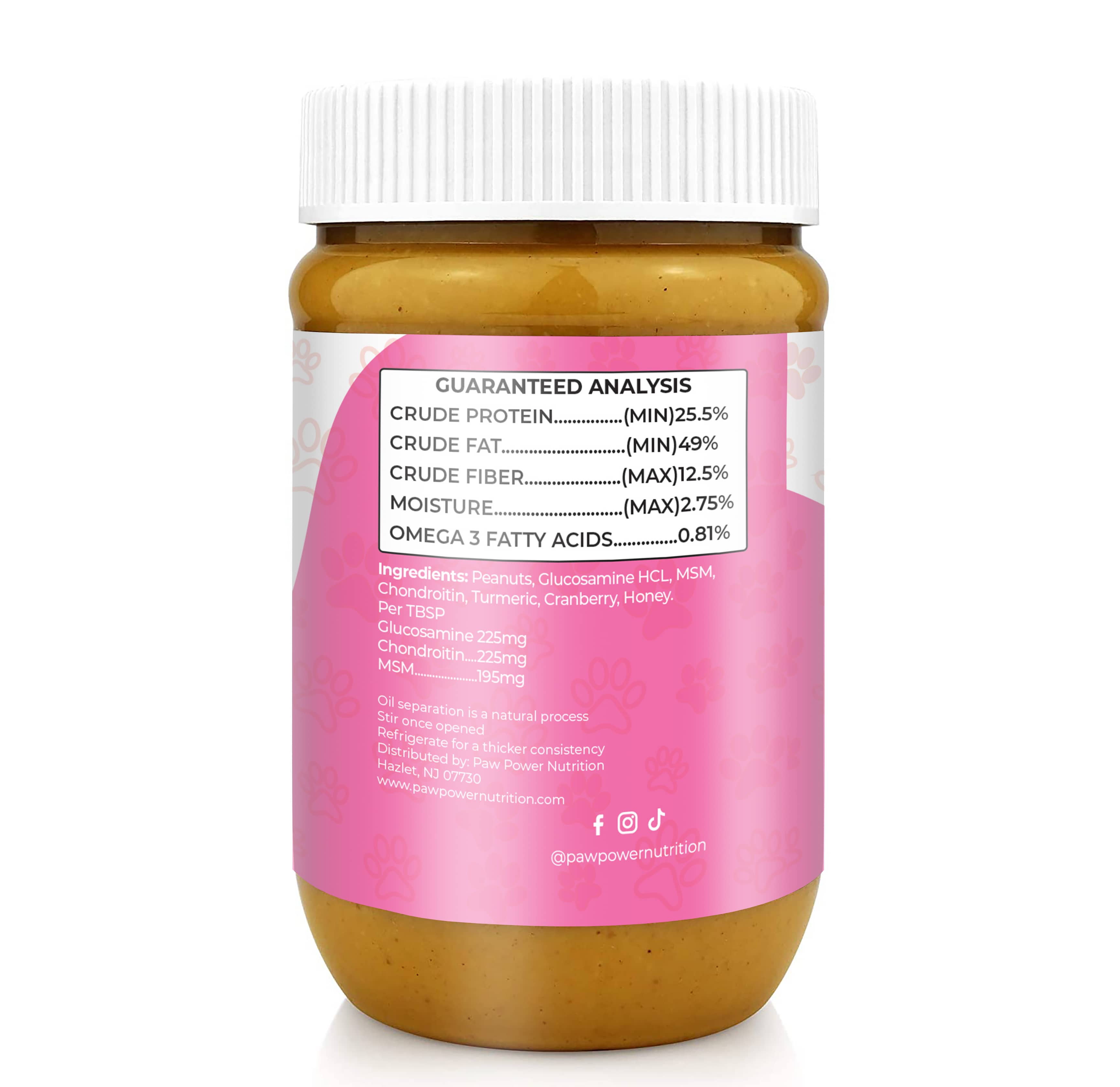 Dawg Butter Berry Flexible – Hip & Joint Supplement Peanut Butter for Dogs | Paw Power Nutrition