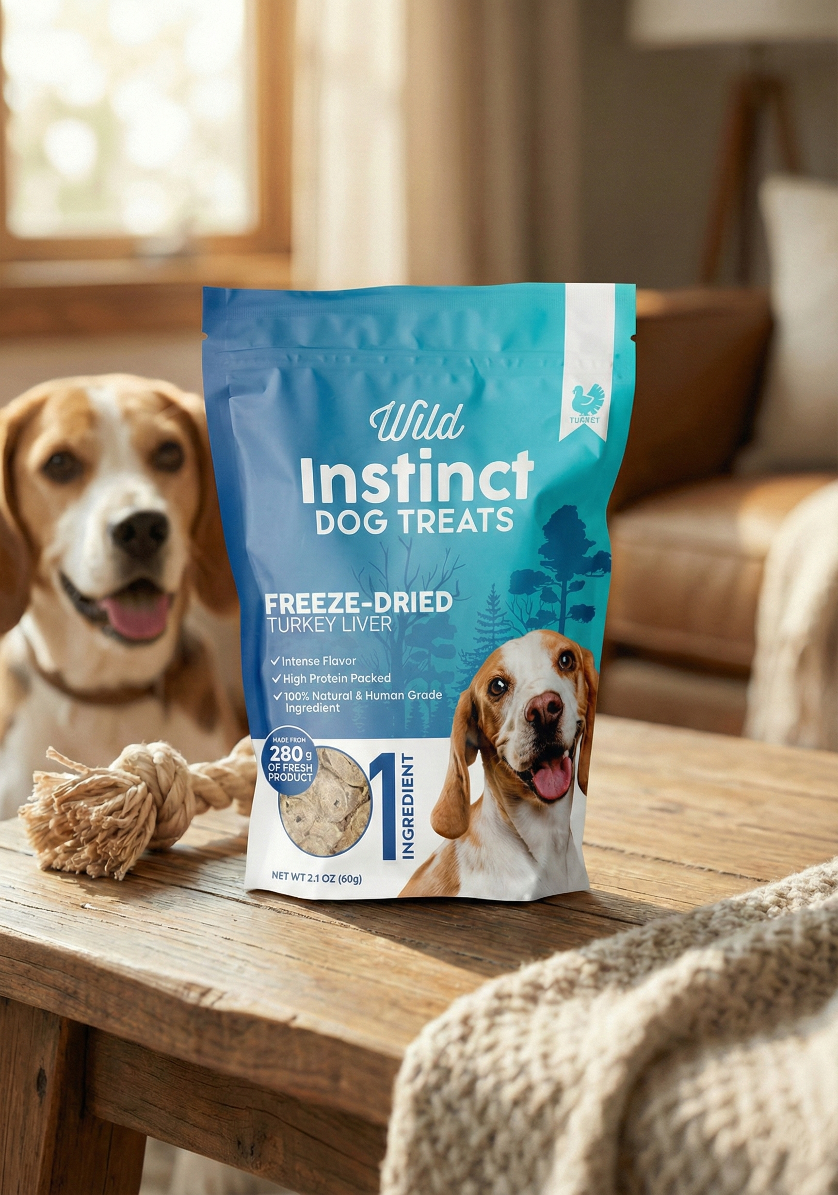 Freeze-Dried Turkey Liver Dog Treats | Wild Instinct Pet