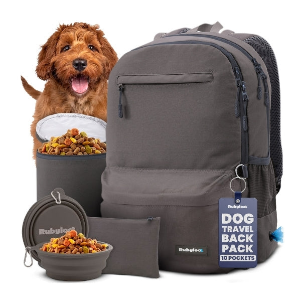 The Original Doggy Bag™ Backpack – Dog Travel Backpack with Bowls & Storage | Rubyloo