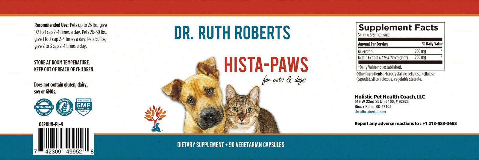 Hista Paws – Quercetin & Nettle Allergy Support for Dogs & Cats | Dr. Ruth Roberts