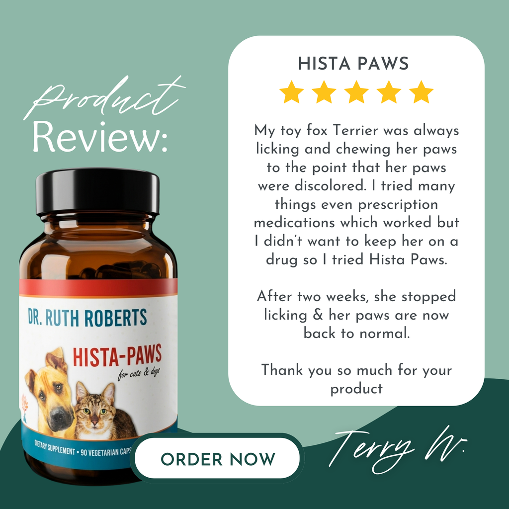 Hista Paws – Quercetin & Nettle Allergy Support for Dogs & Cats | Dr. Ruth Roberts