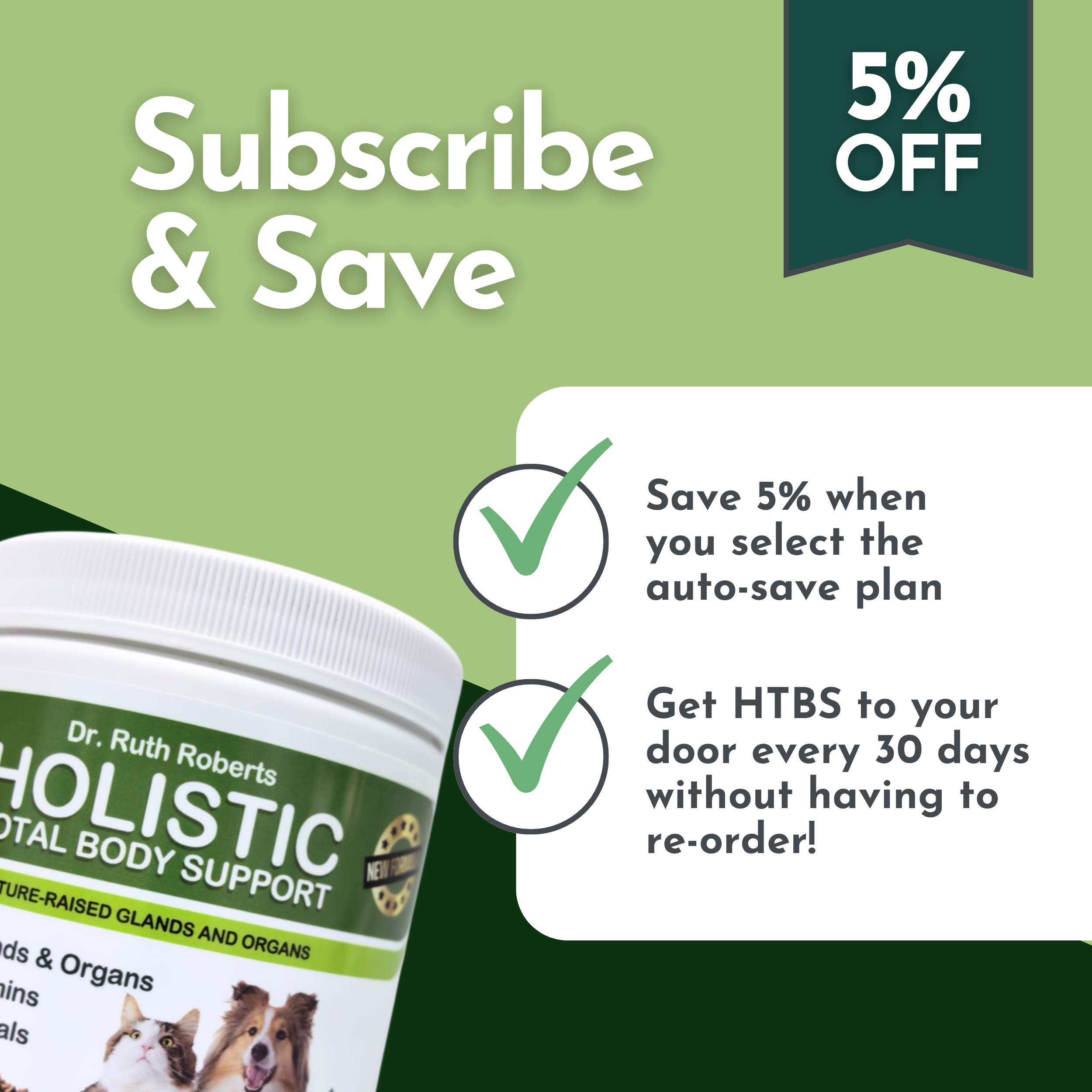 Holistic Total Body Support – Multivitamin & Glandular Supplement for Dogs & Cats | Dr. Ruth Roberts