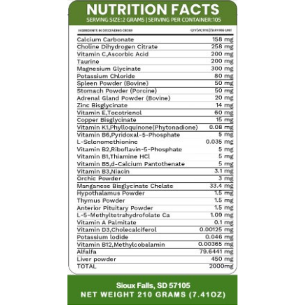 Holistic Total Body Support – Multivitamin & Glandular Supplement for Dogs & Cats | Dr. Ruth Roberts
