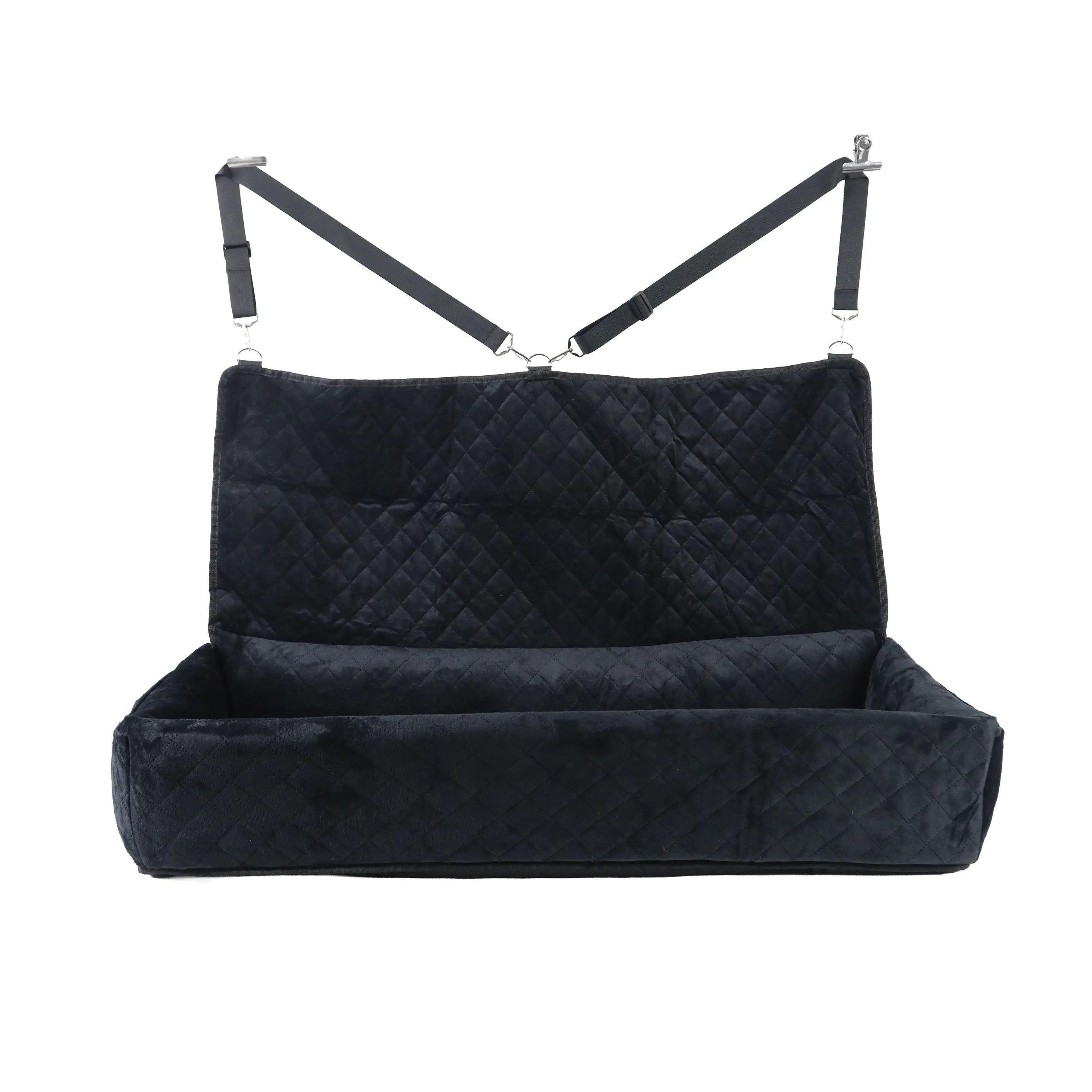 Dog Car Seat for Large Dogs – Back Seat Booster Bed up to 100 lbs