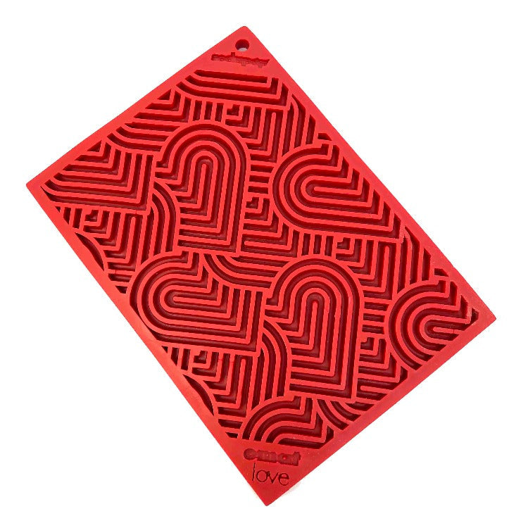 Love eMat Enrichment Lick Mat for Dogs | Heart Design | USA Made