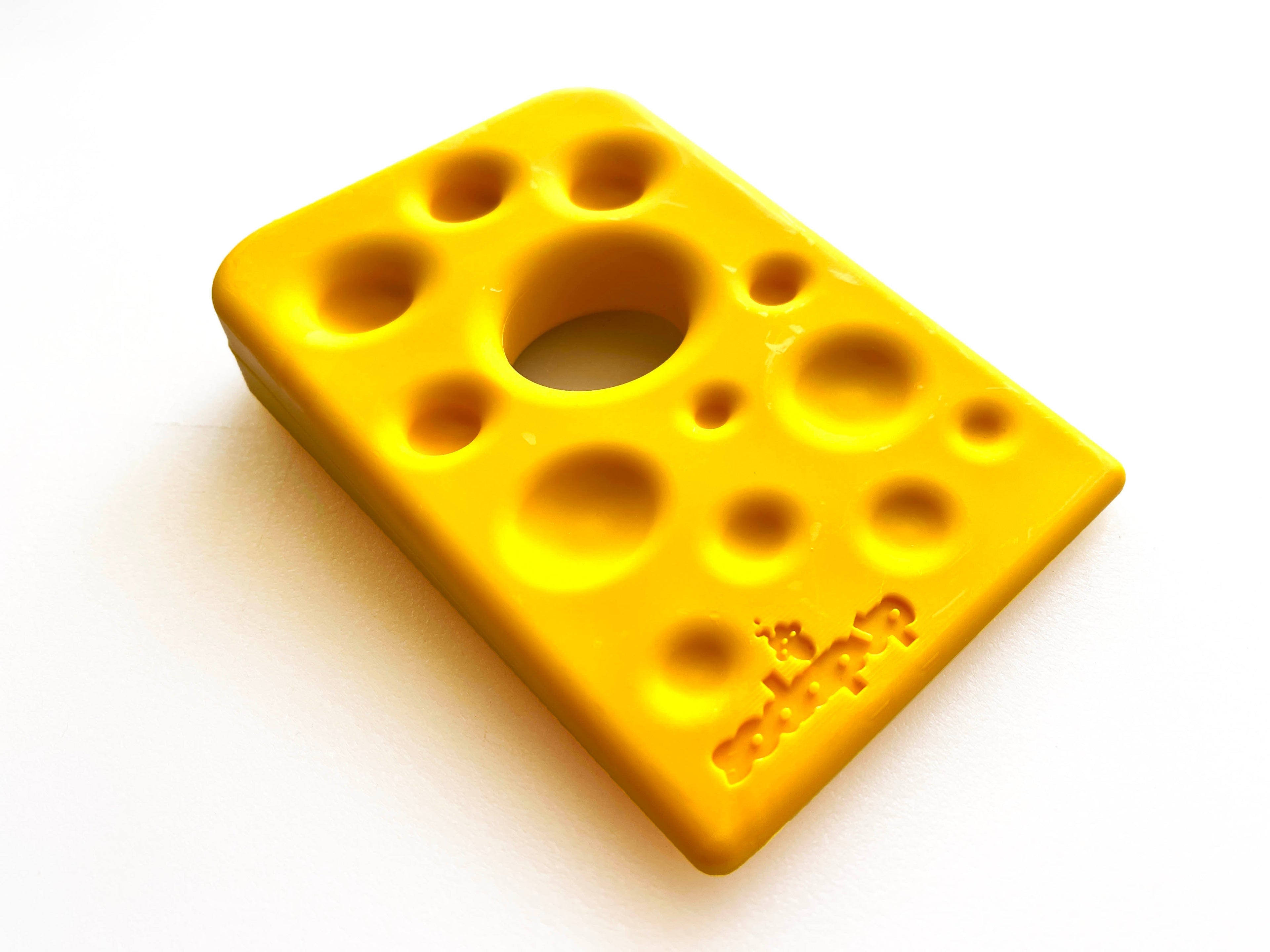 Swiss Cheese Wedge Nylon Dog Chew Toy for Aggressive Chewers | USA Made