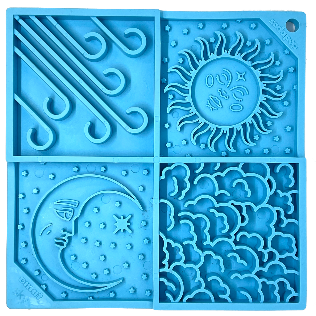 Sky eMat Enrichment Lick Mat for Dogs | Celestial Design | USA Made