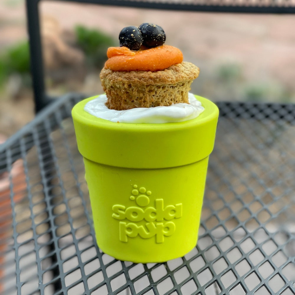 Large Flower Pot eCup Dog Treat Dispenser & Enrichment Toy | USA Made