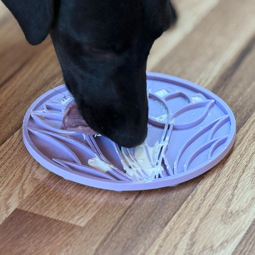 Tulip Design eMat Enrichment Lick Mat with Suction Cups | USA Made