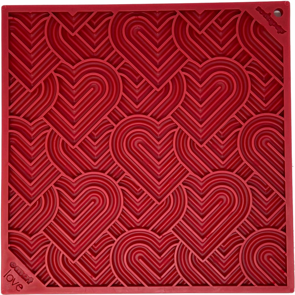 Love eMat Enrichment Lick Mat for Dogs | Heart Design | USA Made