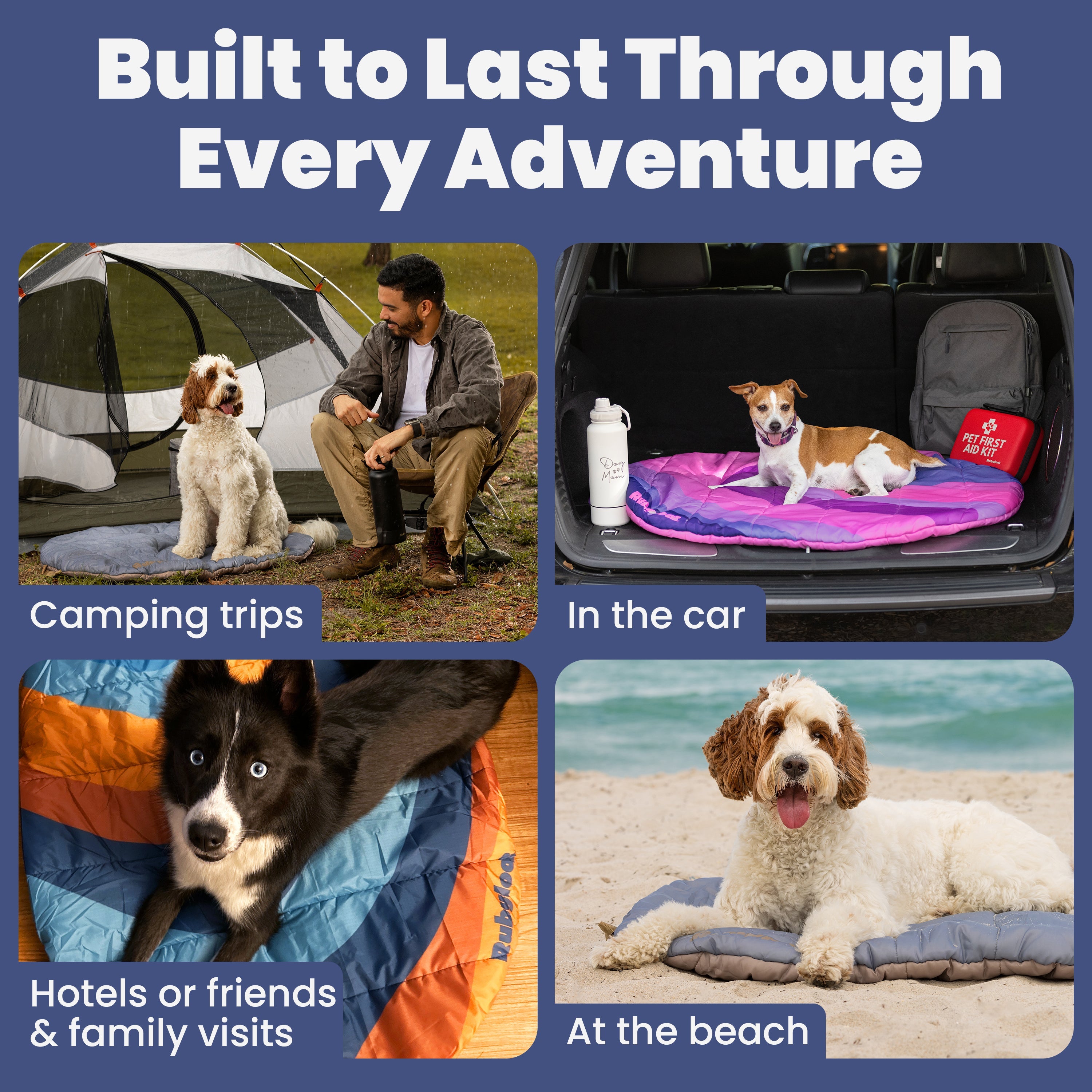 Foldable Travel Dog Bed – Packable, Waterproof & Ripstop Nylon | Rubyloo
