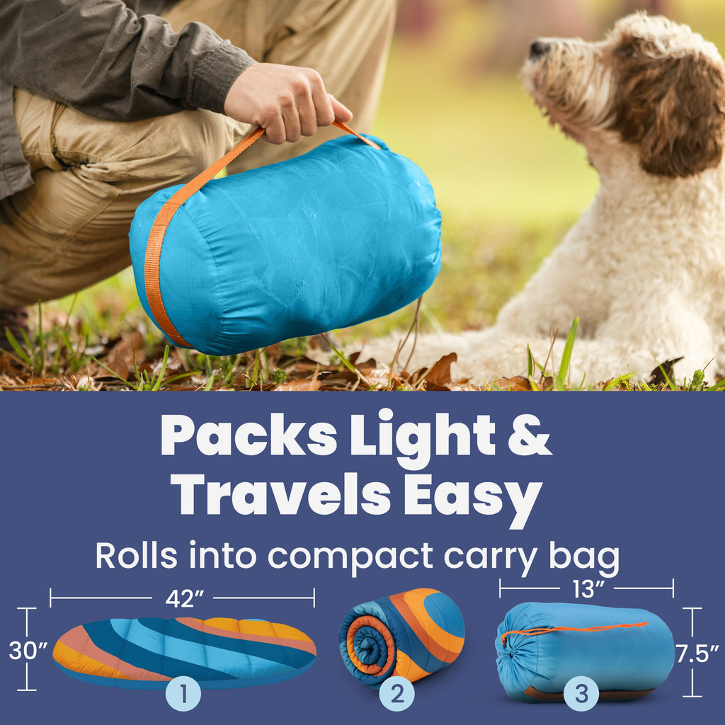 Foldable Travel Dog Bed – Packable, Waterproof & Ripstop Nylon | Rubyloo