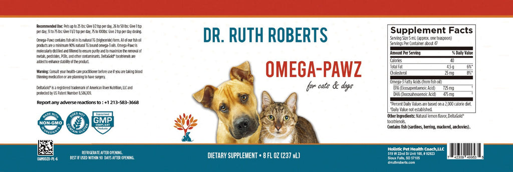 Omega Pawz Liquid Omega-3 Oil for Dogs & Cats | Dr. Ruth Roberts