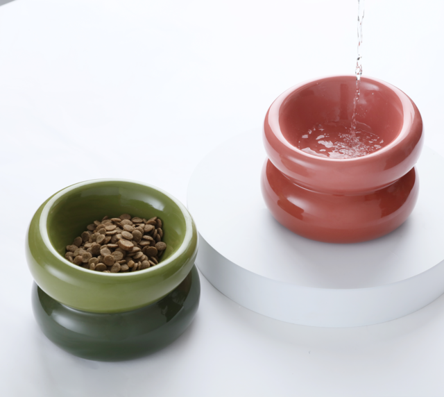 Soufflé Ceramic Dog Bowl – Rose Pink