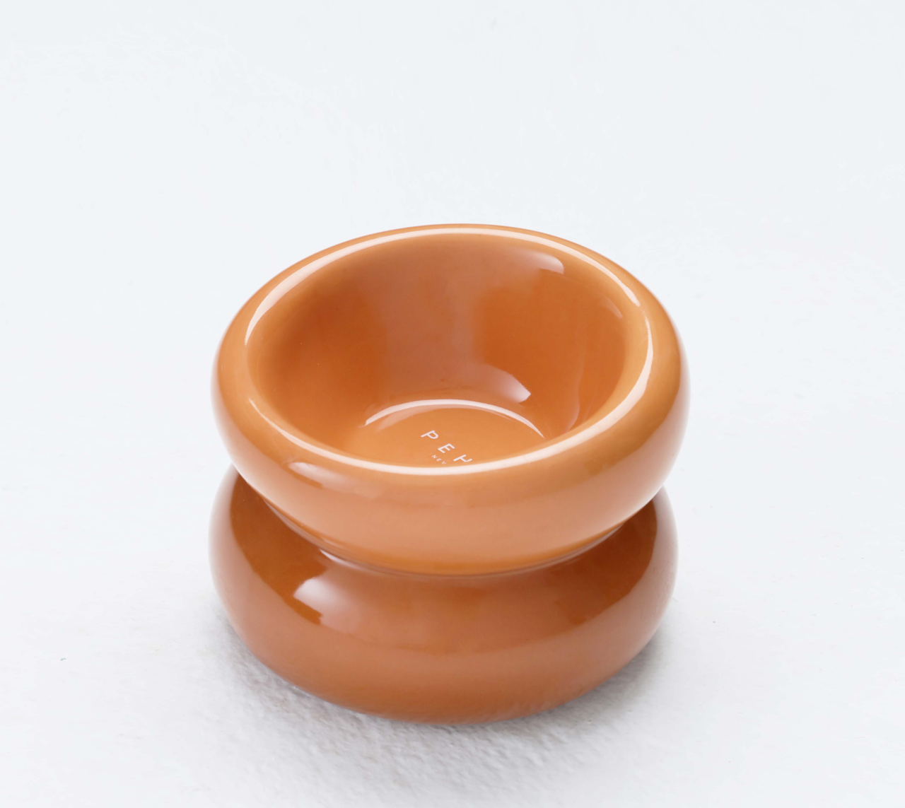 Soufflé Ceramic Dog Bowl – Amber Orange